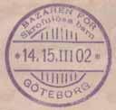 Bazarpost i Göteborg, del 1 Gunnar Zetterman och Gunnar Lithén Bazaren för Skrofulösa Barn Bazaren ägde rum den 14 och 15 mars 1902.