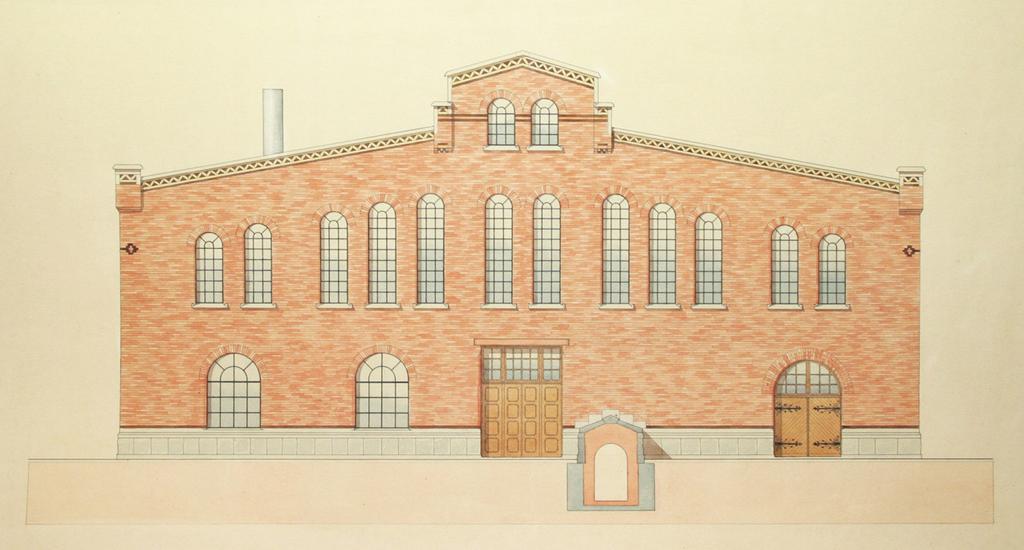 Ritningarna för byggnaden upprättades av Hjalmar Westerlund och den produktionstekniska utrustningen kom från Londonbaserade Humphries & Glasgow.