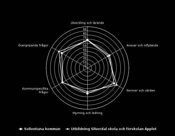 Elever åk 8 (41 svar, 79%) Målområdessammanställning Diagrammet