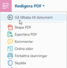 Hantera objekt Om du redigerar texter i en PDF kan du också behöva fl ytta eller ändra storlek på objekten. Ett objekt kan vara både en textbehållare, en grafi sk fi gur eller ett foto.