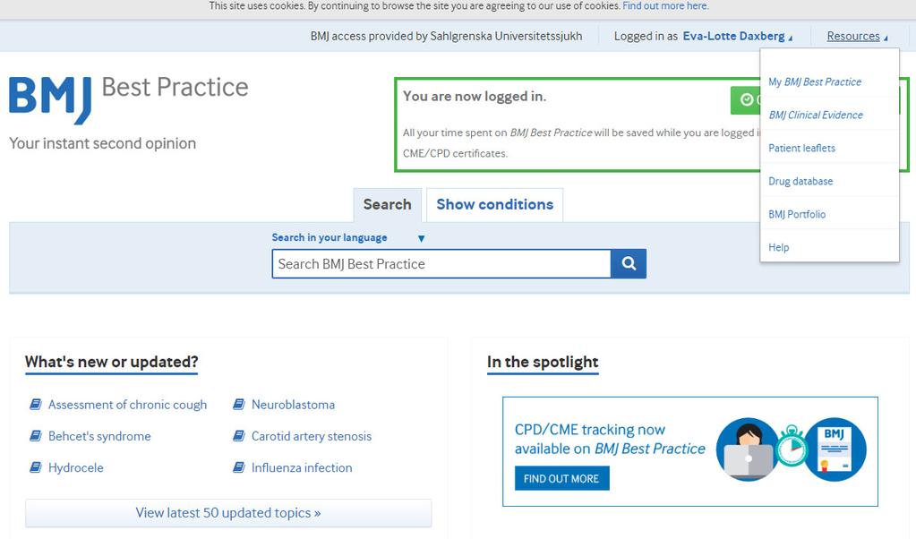 Övrigt A B BMJ Clinical Evidence direkt till de systematiska översikterna Drug database innehåller bl.a. Martindale. För att komma åt den måste du vara inloggad.