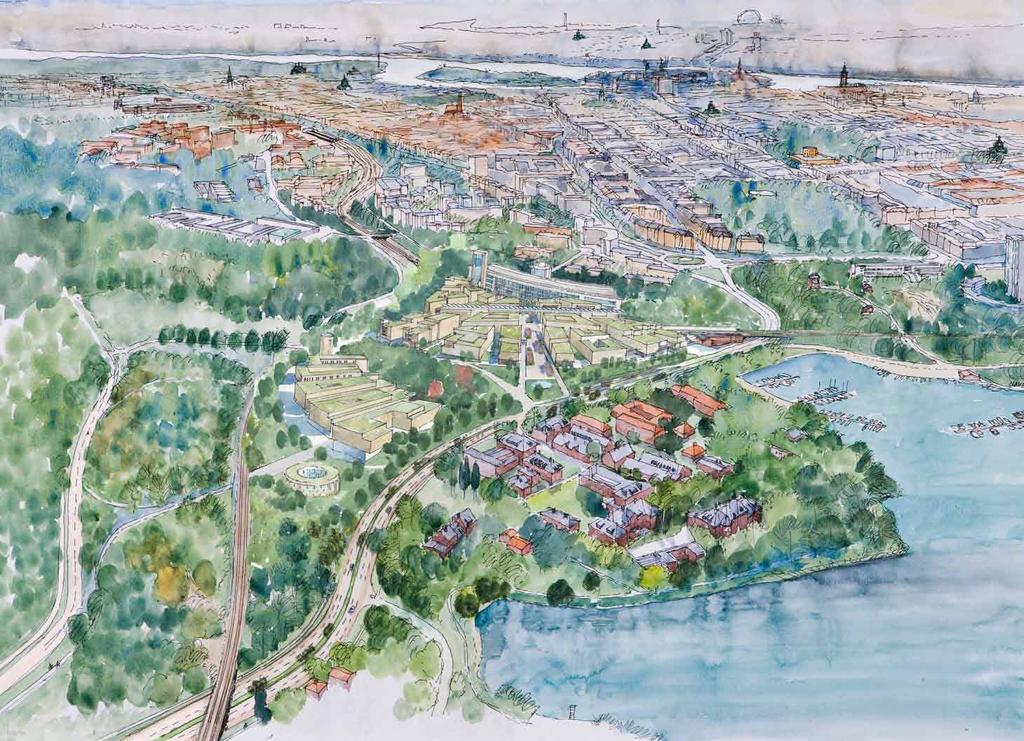 8 Flygperspektiv över Stockholms nya