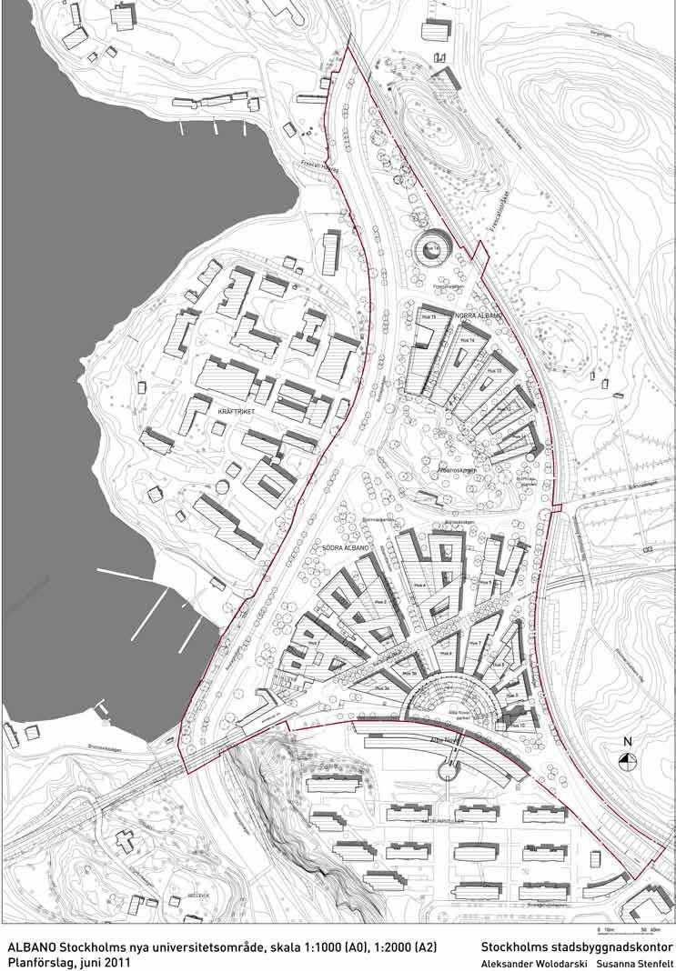 Sammanfattning Albano är den sista anvisade markreserven för universitetets expansion och det är angeläget att planförslaget säkerställer det omfattande lokalbehovet.