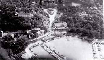 10 Albano igår Sydöstra delen av Brunnsviken, Bellevue och Albano med Roslagsvägens nya sräckning från 1700-talets början.