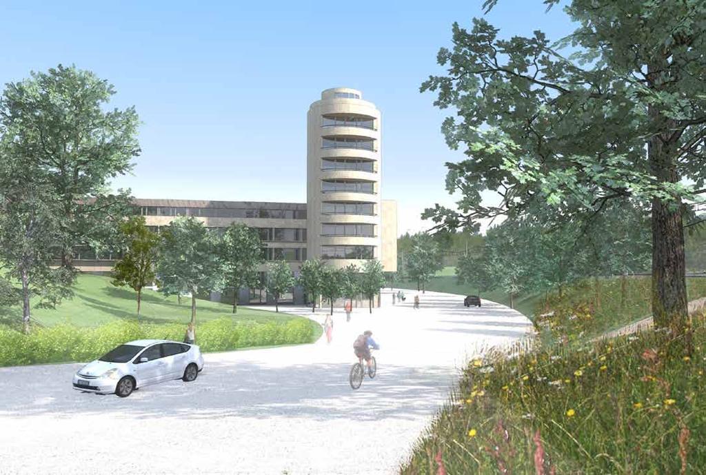 Björnnäsplatsen och porten till Nationalstadsparken Längs Roslagsbanans banvall löper den förlängda Ruddammsvägen, som i anslutning till Björnnäsvägen och öppningen under järnvägen vidgas till en