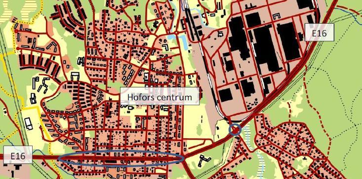 Hofors genomfart Förbättrad genomfart (bl.a. avsmalning av körfält och 