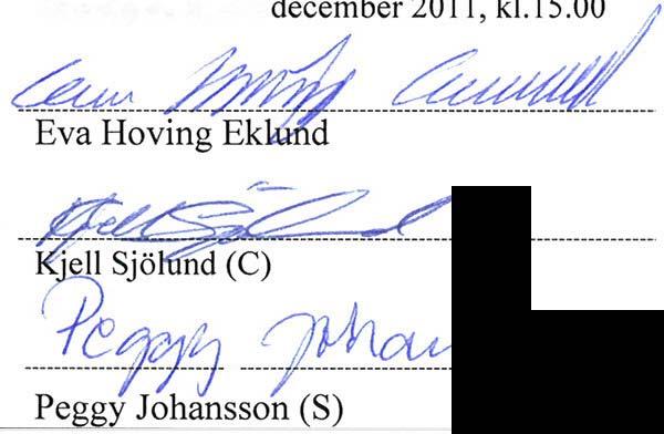 kommunchef Eva Hoving Eklund, sekreterare Hans lngbert, stf räddningschef, 136 Maria Fast, säkerhetssamordnare, 136 Utses attjustcra Peggy Johansson (S) Justeringens plals och tid Torsdagen den 8