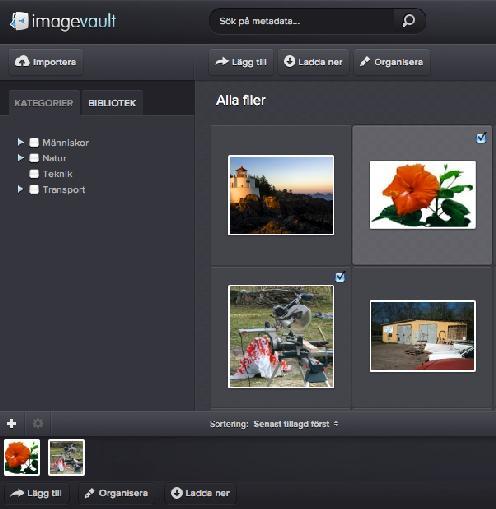 4.2.1. Infoga bilder i en Medialist via batch-funktionen Det är möjligt att infoga flera bilder till en Medialist genom att använda batch-funktionen i ImageVault.