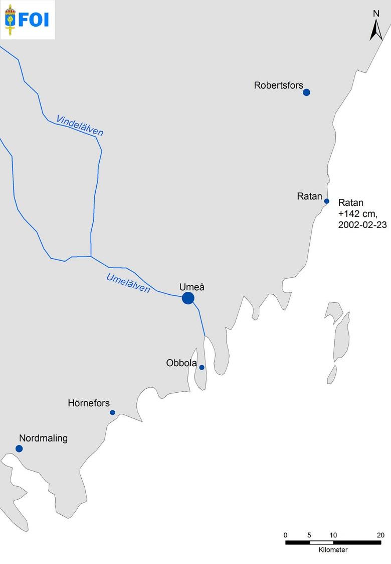 Sammanfattning av resultat för högsta värdet vid Ratan, Robertsfors kommun Station Högsta Datum Län Ratan +142 cm 2002-02-23 Västerbottens län Informationskällor Dagstidning Västerbottens-Kuriren