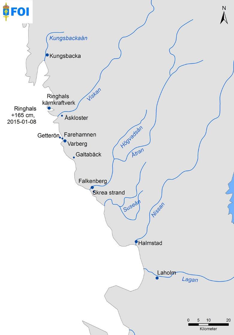 Sammanfattning av resultat för högsta värdet vid Ringhals, Varbergs kommun Station Högsta Datum Län Ringhals +165 cm 2005-01-08 Hallands län Informationskällor Dagstidning Hallands Nyheter