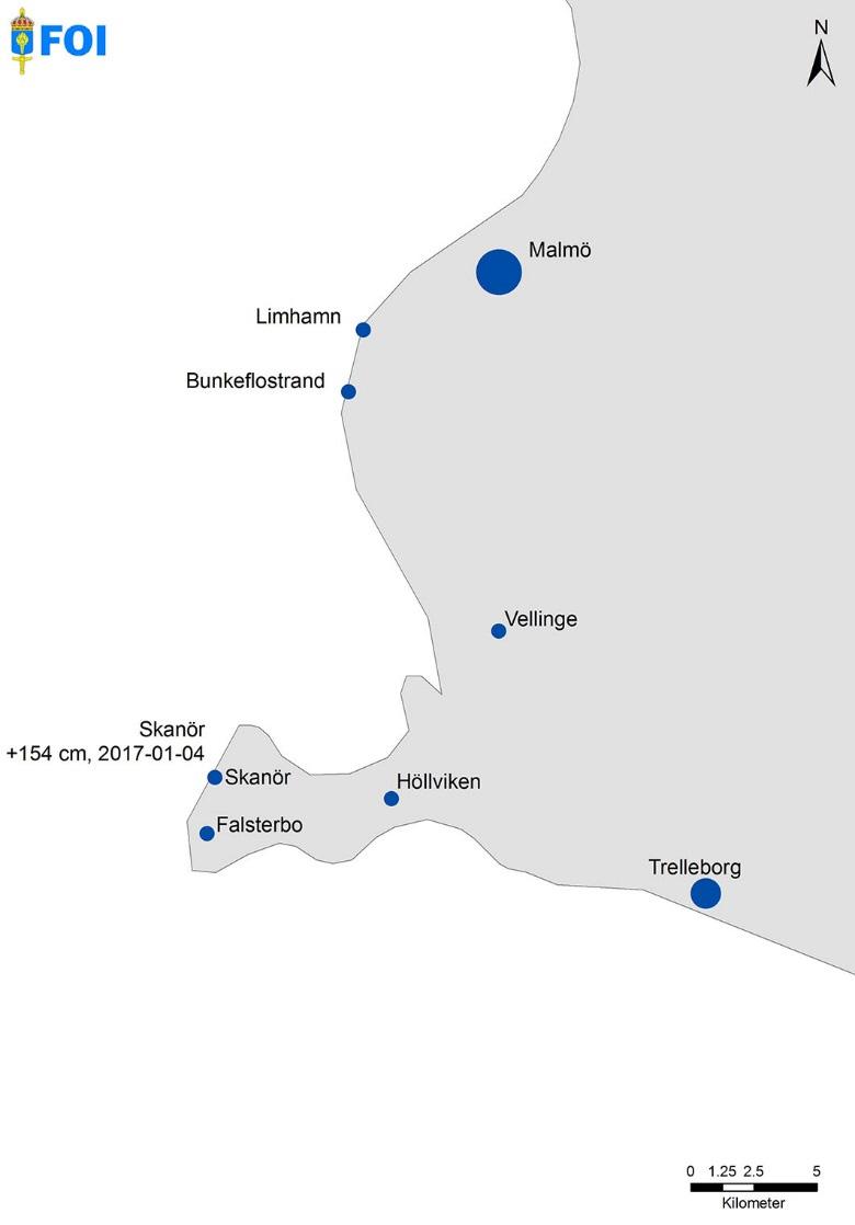 Översvämmade platser och/eller kustområden och vattendrag Figur 14.