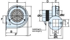 Radialfläktar ENG/DNG, Stl 1-7 Mått mm stl 1 stl A* stl 2-7 Typ A B C D (+TS) E F G H I K K1 K2 L L1 L2 M N P(P1) S T U V1 V2 X Y 1-0,4 B 82 x 38 50 x x x x x x x x x x x - x 83 x x x x x x x 1-0,65