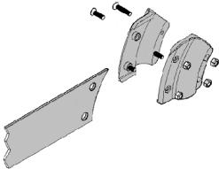 Montering ryggband SE Ryggbandet levereras med följande detaljer: A: Hållare (2st) B: Hållare (2st) C: Skruv M4x14 (4st) D: Skruv M4x20 (8st) E: Mutter M4 (8st) F: Ryggband (1st) 7mm F: Back strap