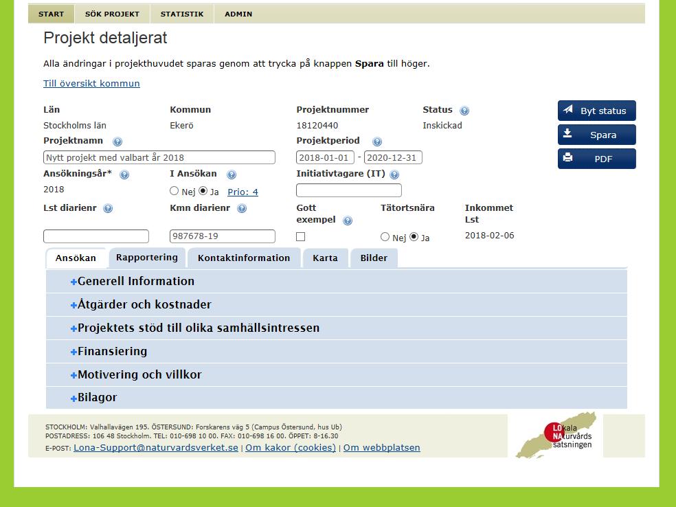 Status ändras till Inskickad och kommunhandläggare och KommunADMIN kan inte längre