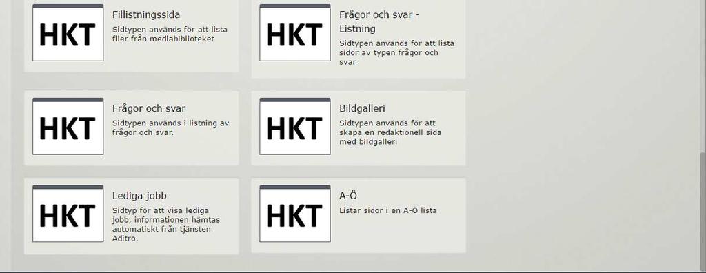 SKAPA EN FILLISTNINGSSIDA Gå in på skapa en ny sida, ge sidan ett namn och välj