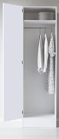 Garderober Vedum Garderob 60 cm Lucka Elsa vit Handtag 31085