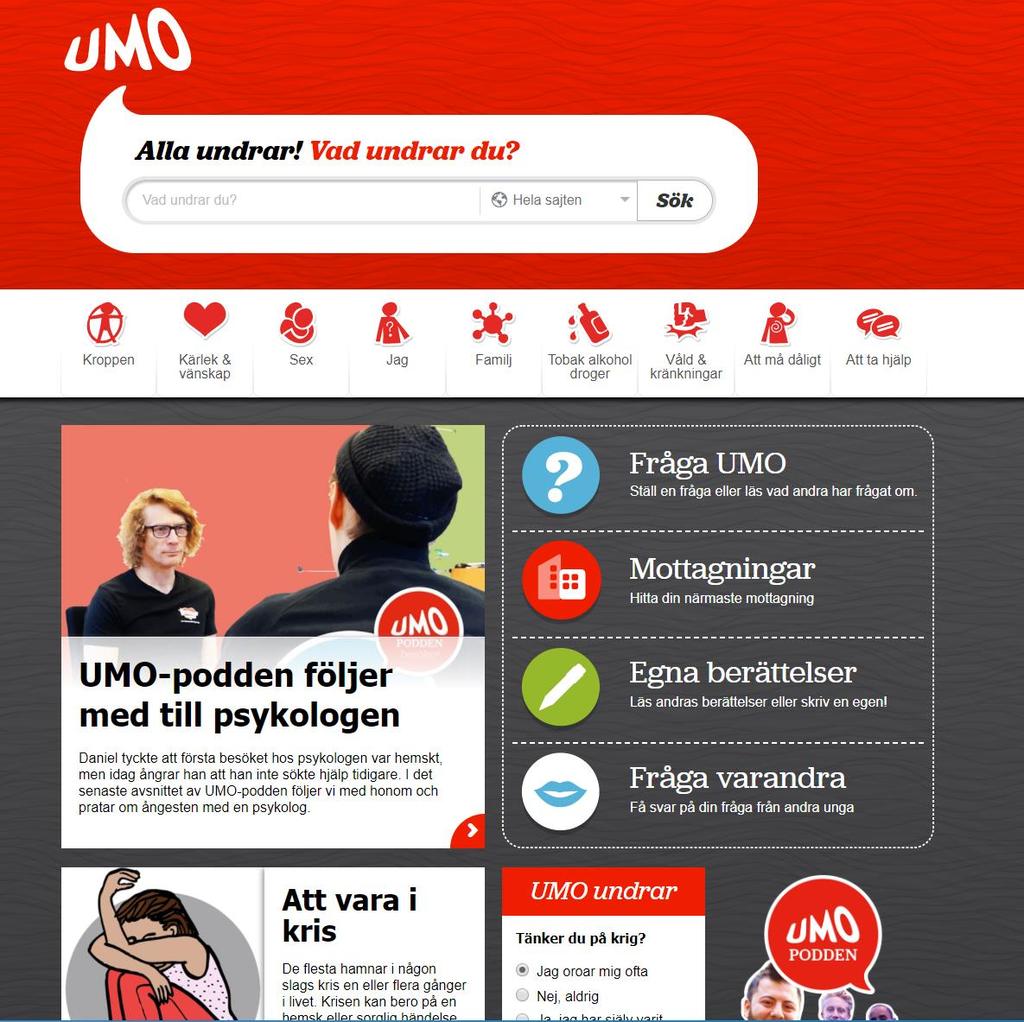 UMO hälsa, sex