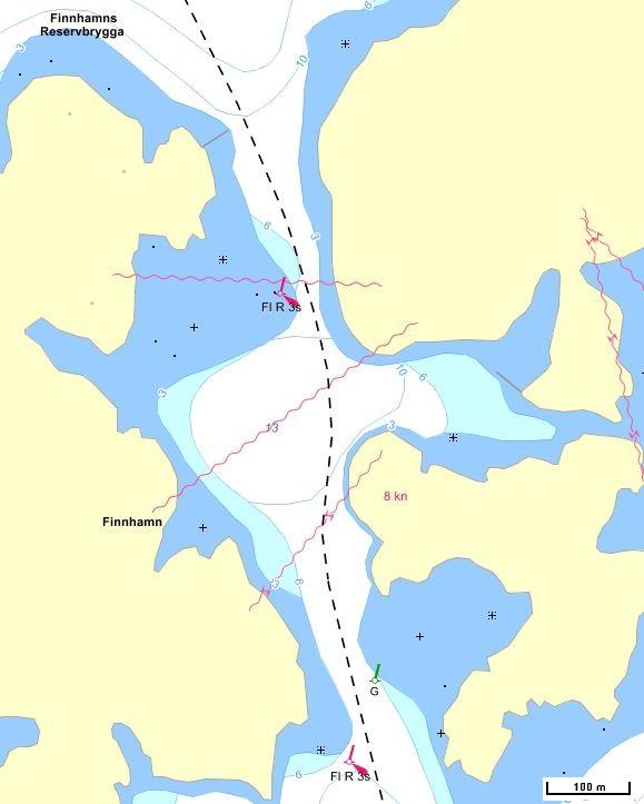 Figur 1. Fördelning av medelhastigheten på djupet 5.5-6.5 m från ytan. Uppmätt under tvärsnittsmätningarna. A2 A1 Figur 2.