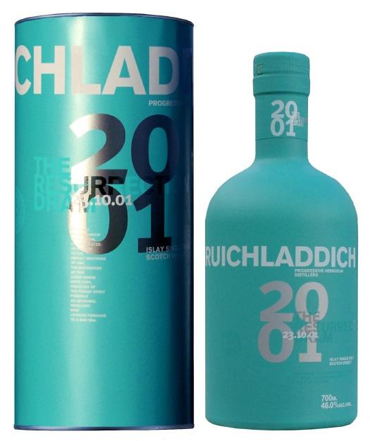 Ur sitt lager har Isaksson denna gång plockat 1. Bruichladdich 2001 Vi har någon gång nämnt att vi inte enbart skall se till styrka, smak och färg när vi bedömer den whisky vi inmundigar.