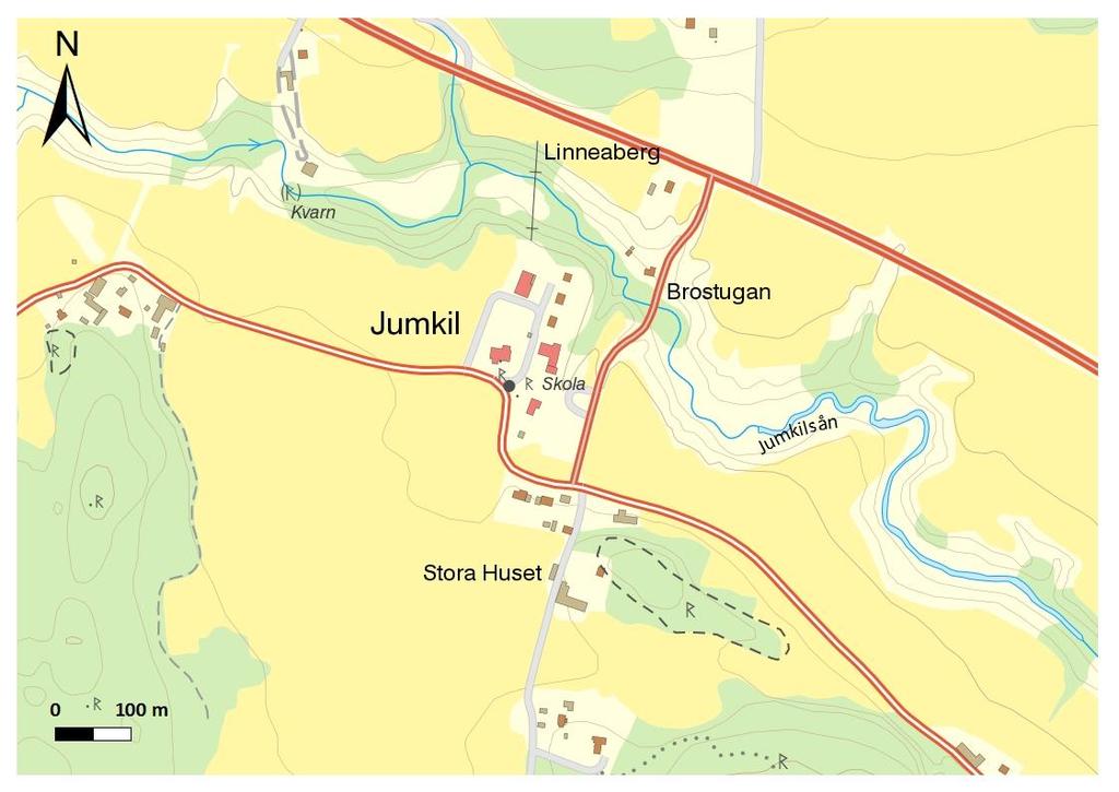 Bakgrund Topografi Jumkil ligger i ett geografiskt gränsland, där den småkuperade skogsbygden i nordvästra Uppland övergår i Uppsalaslätten.
