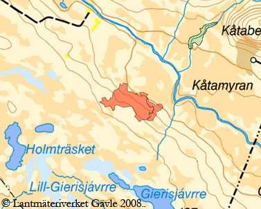 Kåtamyran Jokkmokks kommun Markägare: SCA Status: Avverkningsanmält 2007-09-04 Areal: 26,6 ha Inventerat: 2008-06-06 Stora lövpartier med riktigt gammal sälg och asp