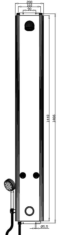 På modellerna DP1 Sisab & DP3 Sisab gäller CC 40. 3. Montera panelen så att duschhuvudet hamnar på 2100 mm över färdigt golv. Blandare alt.