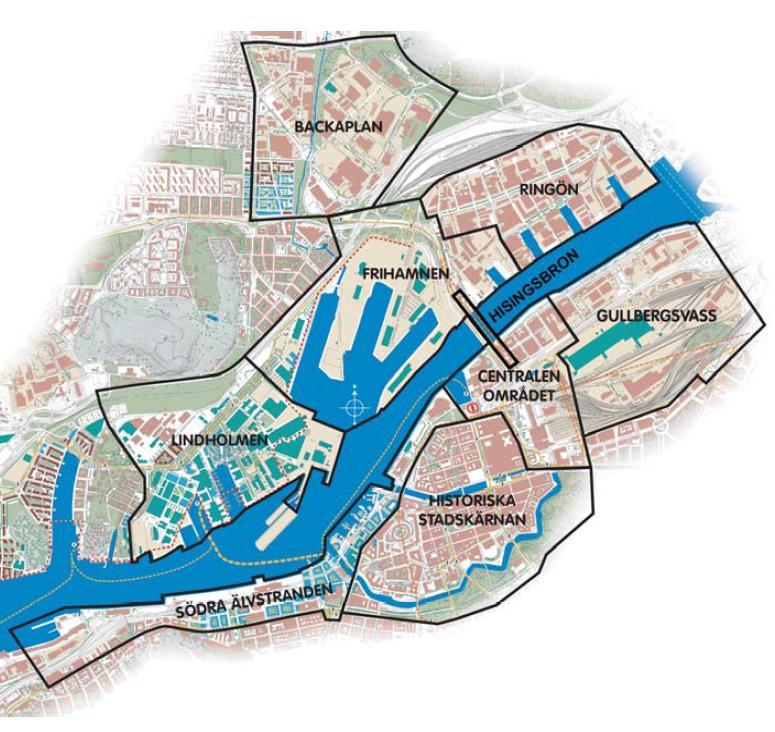 Kr/kvm/år Effekter av stadsutveckling i prioriterade utvecklingsområden Vision Älvstaden Göteborgsregionens (GR) förbundsfullmäktige antog i juni 213 mål- och strategidokumentet Hållbar tillväxt.