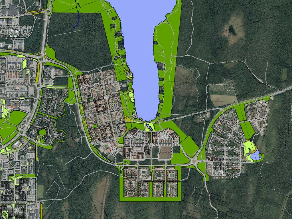 Nydalaområdet, pågående planering: Skötselplan Nydalas strandzoner Färdigställande av ytor Tomtebo 1B Tomtebogård detaljplan