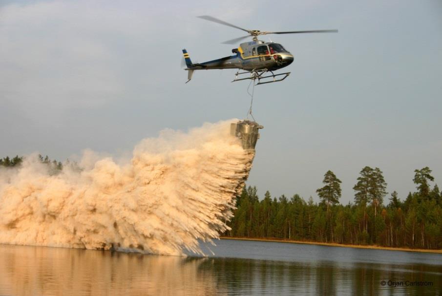 Sjö - val av spridningsmetod Helikopterspridning Alla sjöar kan spridas. Billigare alternativ vid små givor, mindre än 7-8 ton.