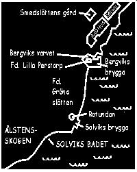 I hamnen efter Stora Sjövillan, där i dag bara fritidsbåtar finns, låg tidigare en stor brygga.