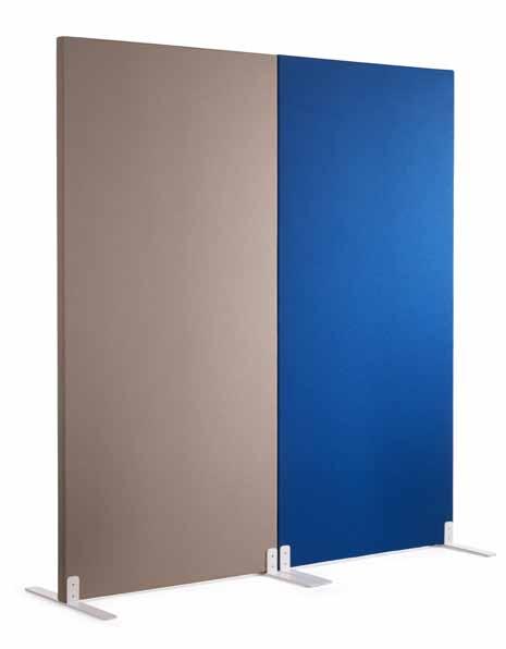 Finns i ett flertal olika storlekar. bas - acoustic floor screen Acoustic screen with wooden frame and mineral panel. Thickness 40 mm. Fabric of wool in standard colours.