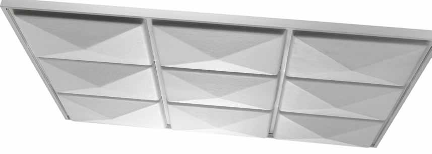 Inner ceiling frame with 3x3 modules.