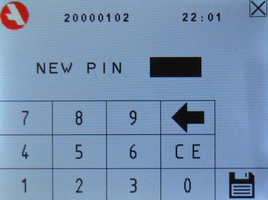 CHANGE PIN This menu is for changing the password used to protect the settings from being tampered with. Enter the new four-digit password and press the save button.