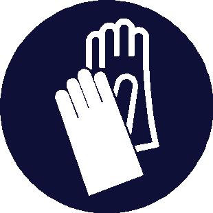 Skyddsglasögon eller ansiktsskydd rekommenderas. Handskar rekommenderas vid långvarig användning.