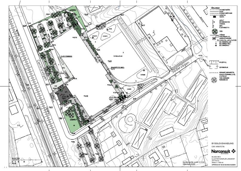 Sida 4 av 7 Situationsplan CIK med arbetsområdet för ingående markarbete markerat Hyreskontrakten Kommunfastigheter har till förvaltningen överlämnat indikativa hyreskontrakt med ytor och