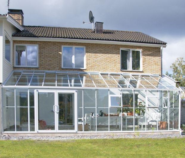 LEAN-TO & GABLE ATTACHED Vägganslutna växthus/orangerier The Traditional Lean-to Orangery, 8,7 x 2,5 m, 22 m 2.