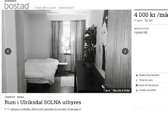 dyrare än att hyra ett studentrum i Kungshamra.