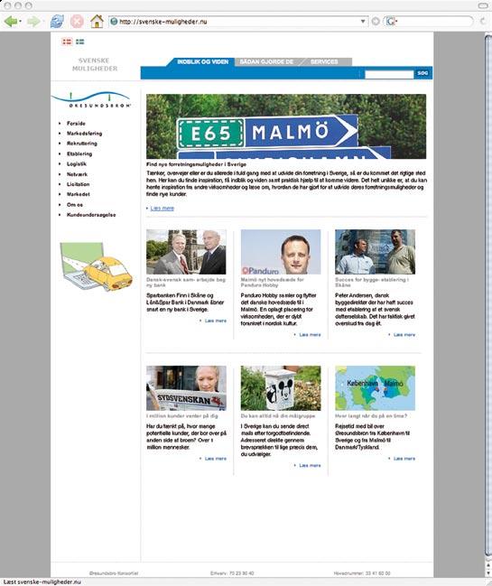 svenskemuligheder.nu Øresundsbro Konsortiet tar ytterligare initiativ till att utvidga den regionala marknaden och därmed öka trafiken och integrationen mellan Danmark och Sverige.