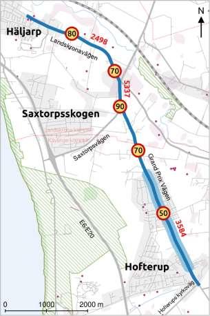 Hofterup-Häljarp Berörda kommuner: Kävlinge kommun, Landskrona stad Objektsid för kartreferens: 223 Öppet för trafik: Mellan 2021 och 2023 Ungefärlig kostnad: 33 miljoner kronor varav kommunen står