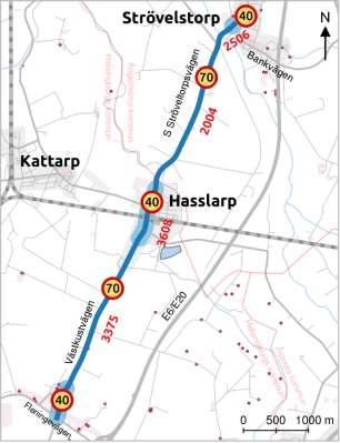 Fleninge-Strövelstorp Berörda kommuner: Helsingborg stad, Ängelholms kommun Objektsid för kartreferens: 161 Öppet för trafik: Mellan 2024 och 2026 Ungefärlig kostnad: 25 miljoner kronor varav