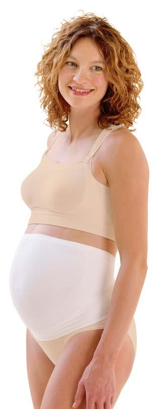 Stödjande graviditetsgördel Medelas sömlösa och stödjande graviditetsgördel ger tack vare den invävda tekniken komfort och avlastning för känsliga områden som nedre delen av magen och ländryggen.