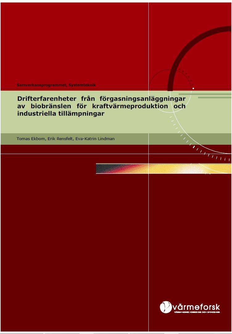 The gasification potential relies on the availability Report title: Operating experiences of biomass gasification plants for combined power and heat production and industrial applications Authors: