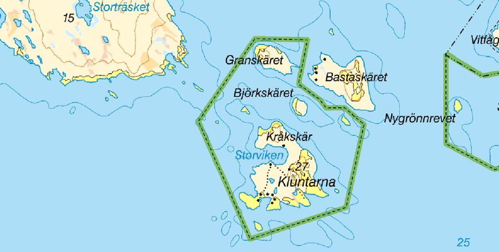 Områdets historia Kluntarna är en relativt flack moränö med inslag av klapperstensfält och med naturliga hamnlägen. När detta område först började nyttjas var här flera, små utsatta öar.