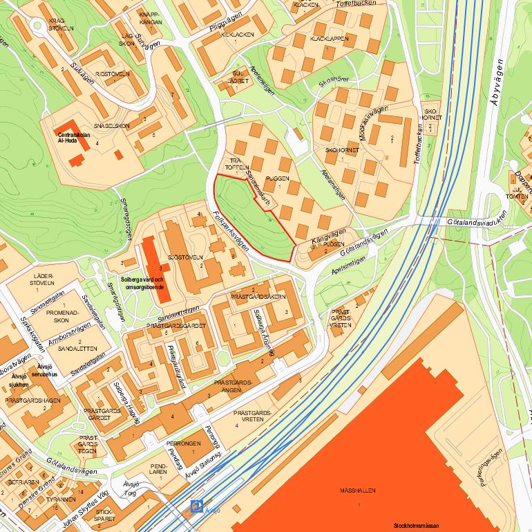 Sida 4 (10) Stockholmshem 2009 och 2014 totalt 300 lgh. Inflytt skedde vid årsskiftet 2017-2018. - Rosenstenen: Beläget vid den norra delen av Folkparksvägen.