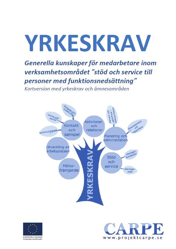 Carpes Yrkeskrav En grundläggande och avgörande faktor för att nå intentioner i lagstiftning och för att skapa delaktighet i arbetsplatsens utvecklingsarbete är grundläggande kompetens.