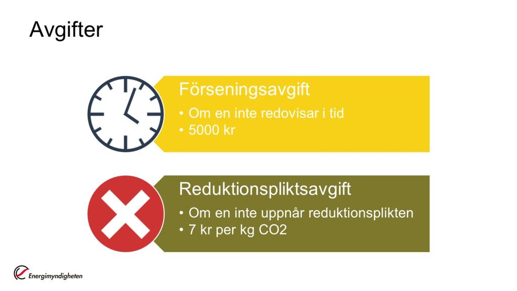 Vid försenad redovisning debiteras den reduktionspliktige max 5 000