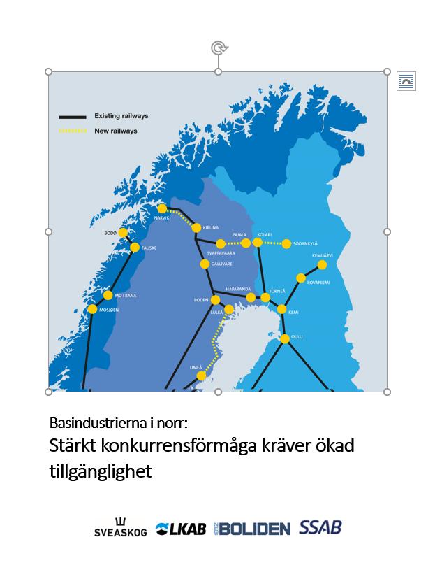 BASINDUSTRIERNA I NORR Ett gemensamt initiativ mellan Sveaskog LKAB Boliden SSAB Uppvaktningsskrivelsen Stärkt