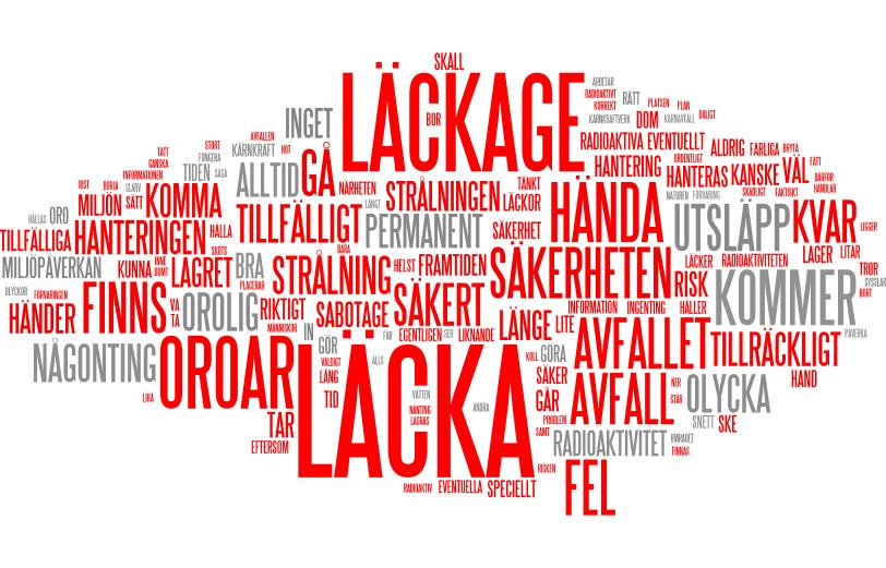 Framför allt oro för läckage Vad är det du oroar dig för när det gäller bygget av det tillfälliga lagret? Att de skulle bli en jävla smäll, terroristerna kunna flyga ett plant rätt in i det.