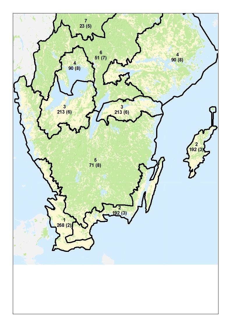 Bilaga C Produktionsområden. Åkermark tusen kr/ha.