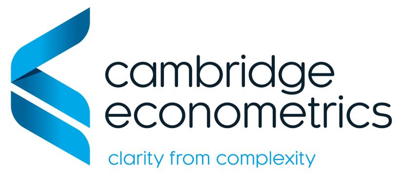 PRESENTATION CAMBRIDGE ECONOMETRICS An economic consultancy with offices in Cambridge, UK and Brussels, BE and client across the globe A large proportion of our